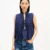Sleeveless Top in Cotton Poplin Sleeveless Top in Cotton Poplin