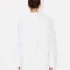 Stand Collar Oversized Shirt in Cotton Poplin Stand Collar Oversized Shirt in Cotton Poplin
