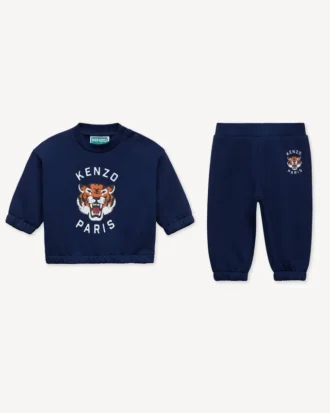 Sweatshirt and Trousers Set in Cotton
