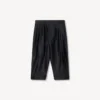 Tailored Cropped Pleated Pants in Virgin Wool and Silk Tailored Cropped Pleated Pants in Virgin Wool and Silk