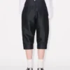 Tailored Cropped Pleated Pants in Virgin Wool and Silk Tailored Cropped Pleated Pants in Virgin Wool and Silk