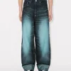 Turn up Wide Fit Jeans in Japanese Denim Turn up Wide Fit Jeans in Japanese Denim
