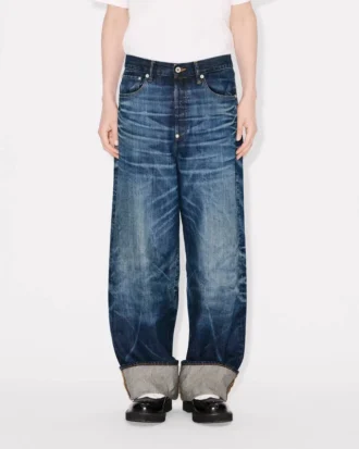 Turn up Wide Fit Jeans in Japanese Denim Turn up Wide Fit Jeans in Japanese Denim