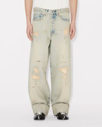 Turn up Wide Fit Jeans in Japanese Denim