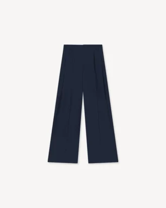Wide Leg Tailored Pants in Virgin Wool