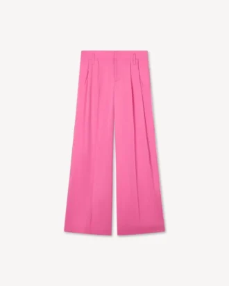 Wide Leg Tailored Pants in Virgin Wool